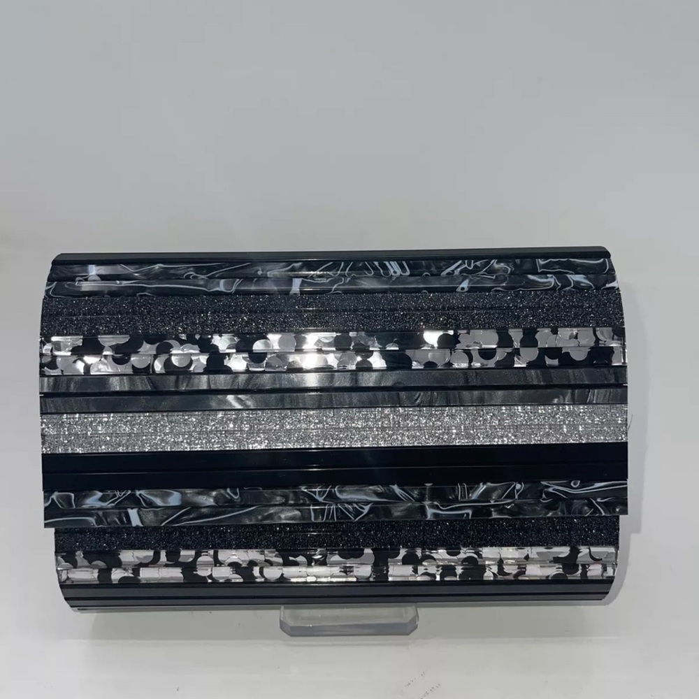 Kurt Geiger Black Combo Party Envelope Clutch